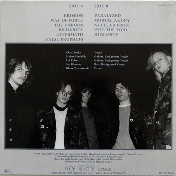 Альбом Mortal Agony, год выпуска 1988, артисты Erosion (2), стиль