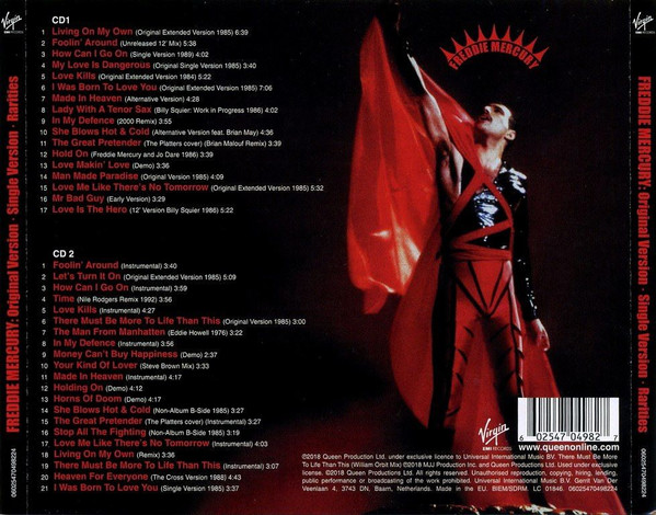 【激レア】Freddie Mercury Rarities Sampler CD Альбом Original Version • Single Version • Rarities, год выпуска